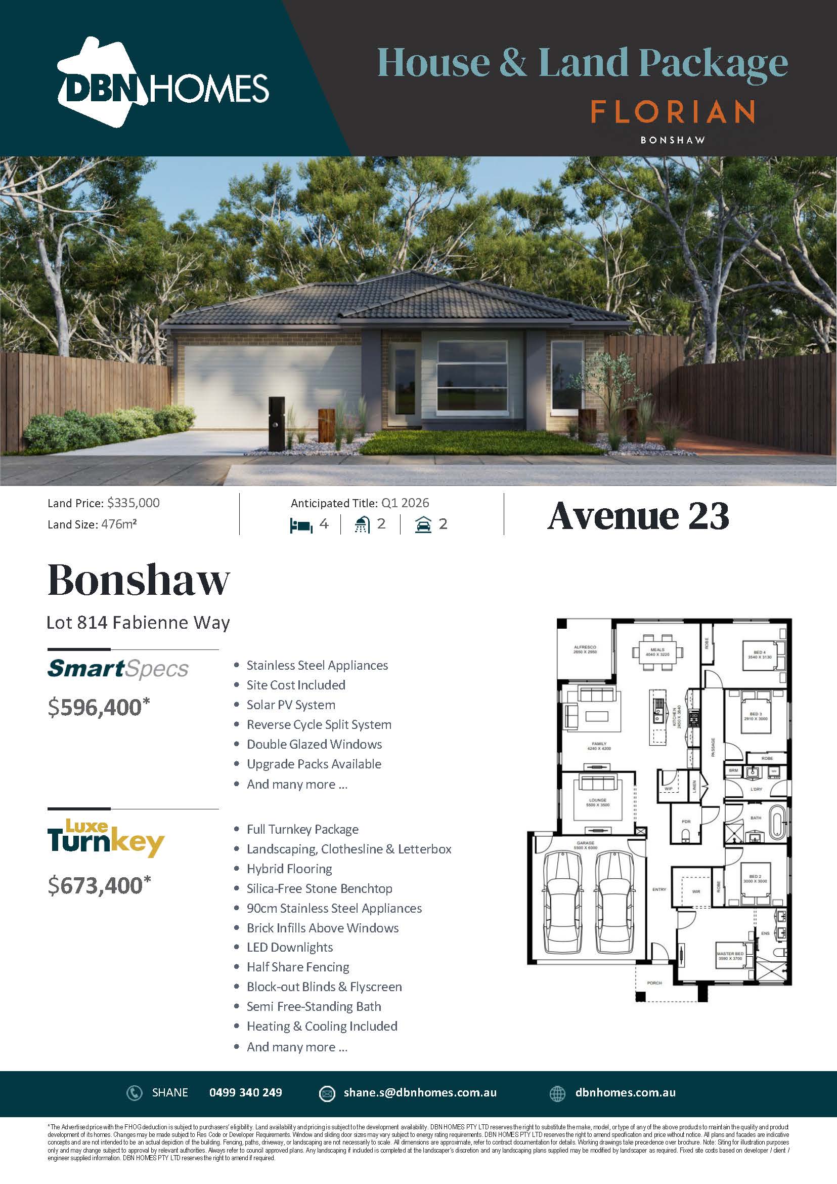 LOT 814 FABIENNE WAY BONSHAW VIC 3352 AVENUE 23
